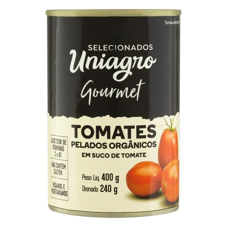 TOMATE PELADO ORGÂNICO UNIAGRO GOURMET