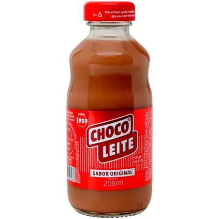 BEB LACTEA CHOCOLEITE SABOR CHOCOLATE 200ML VIDRO