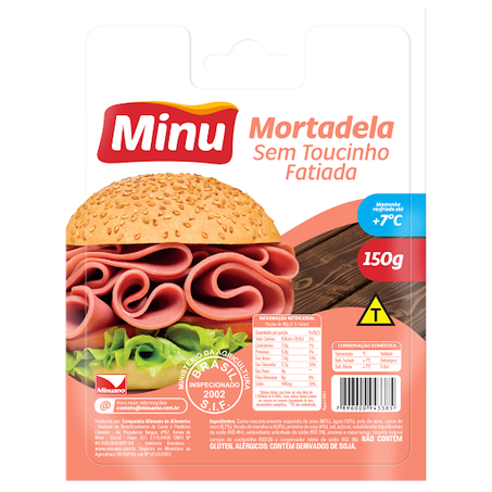 Mortadela minuano fatiada s/gordura 150g