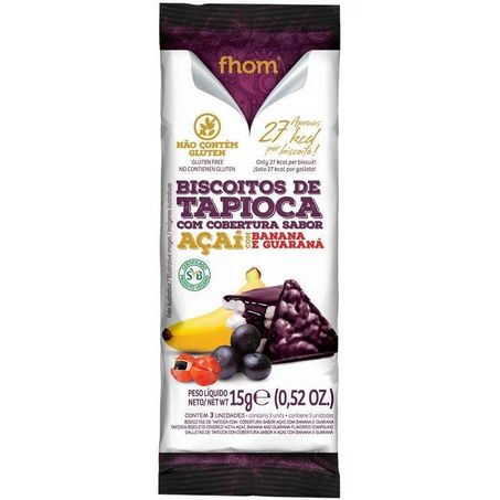 BISCOITO FHOM TAPIOCA AÇAÍ, BANANA E GUARANÁ 15G