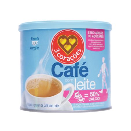 Café 3 corações com leite zero açúcar 265g 360-59