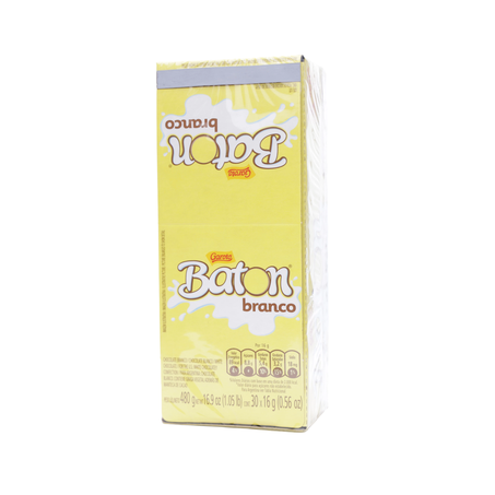Chocolate Baton Garoto Branco Caixa com 30un - 480gr 360-3