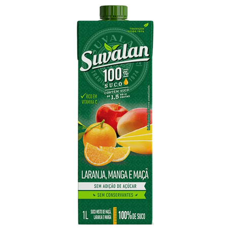 Suco Maçã Laranja Manga Suvalan 1L