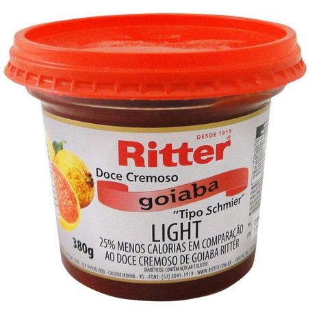 Doce cremoso ritter light goiaba pote 380g