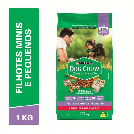 Ração para Cães Filhotes Raças Minis e Pequenas Carne, Frango e Arroz Dog Chow