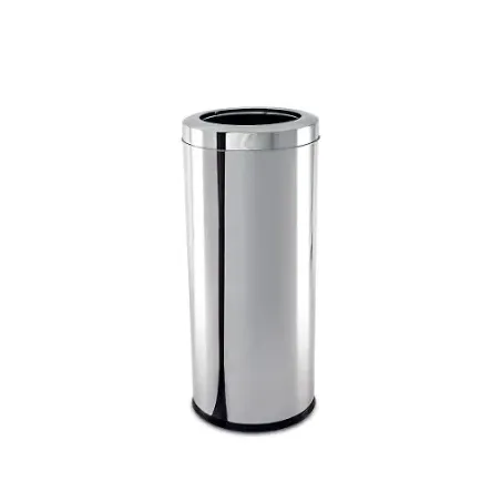 LIXEIRA INOX 28L 25 X 60CM C/ ARO