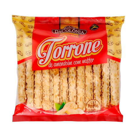 Torrone Dacolõnia Com Wafer Pacote 200G