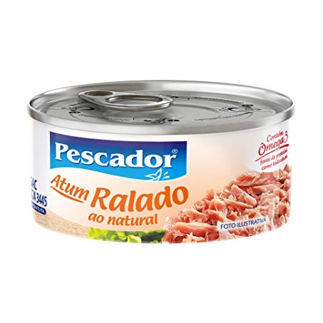 Atum ralado ao natural com caldo vegetal pescador
