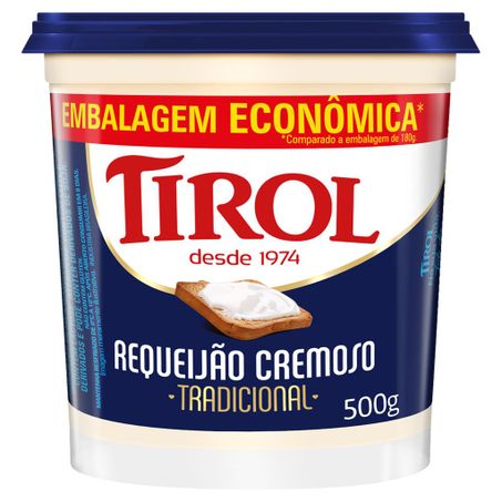 Requeijão cremoso tradicional tirol embalagem econômica