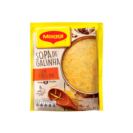 Sopa De Galinha Com Fidelini Maggi 60G