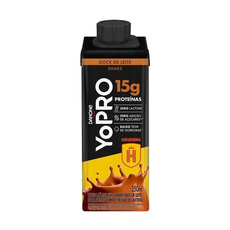 Bebida láctea doce de leite yopro 15 danone 250ml