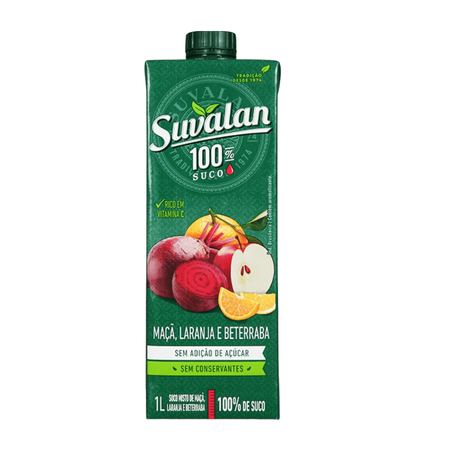 Suco Maçã Laranja Beterraba Suvalan 1L