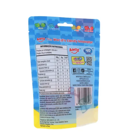 Bala de Gelatina Amos Gummy Blocks Sachê 72gr 360-16