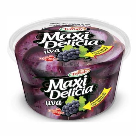SORVETE MAXI 1L CHA/UVA