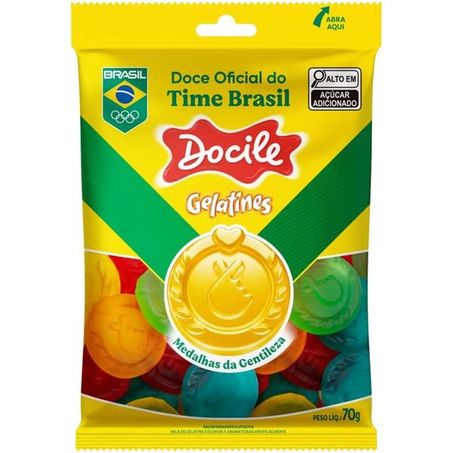 BALA GELATINES MEDALHA 05 CORES COB DOCILE  70G
