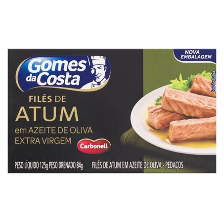 Filés de Atum Gomes Da Costa  em Azeite de Oliva Extra Virgem Caixa 125gr