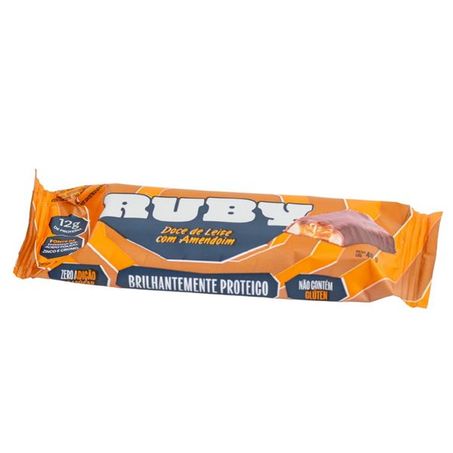 Barra De Proteína Ruby Doce De Leite Com Amendoim 40G