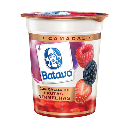 IOGURTE PARCIALMENTE DESNATADO CALDA FRUTAS VERMELHAS BATAVO CAMADAS