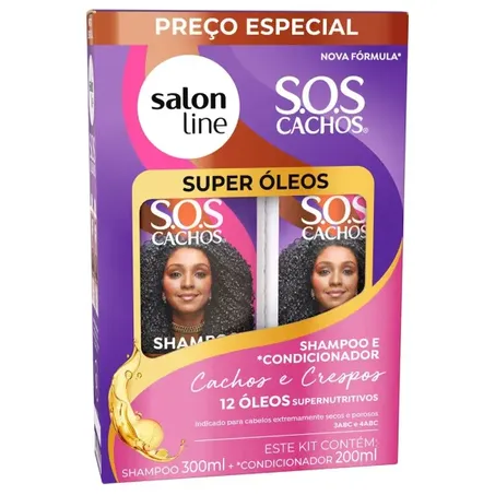 Kit Salon Line Shampoocond 300ml Cachos Definidos