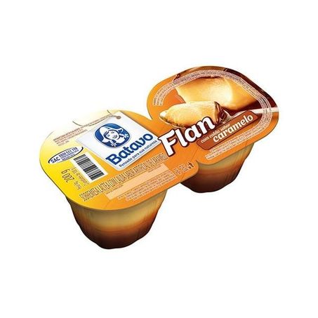 Sobremesa Batavo Flan Baunilha Caramelo Bandeja 200G