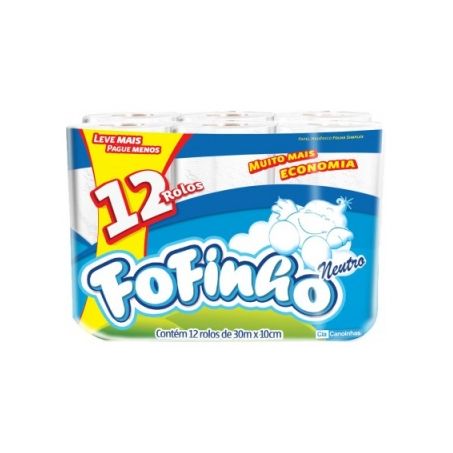 Papel Hig Fofinho F.Simples 30m C/12 Neutro 1336