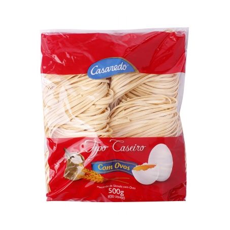 Macarrão casaredo massa caseira com ovos bandeja 400g