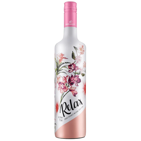 Vinho garrafa garibaldi frisante 750ml relax rose suave
