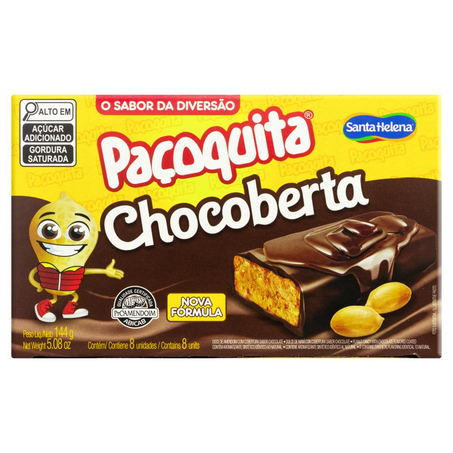 Paçoquita Santa Helena 144g - Com Chocolate