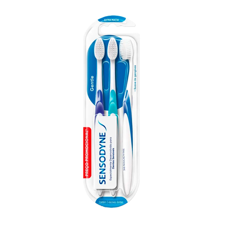Escova Dental Sensodyne Gentle Com 3 Unidades Preço Especial