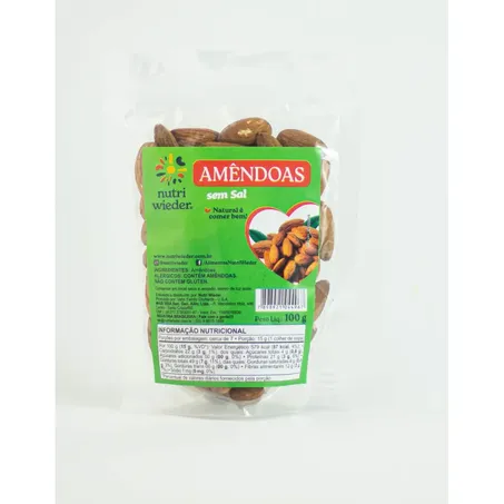 AMENDOAS NUTRI WIEDER SEM SAL 100G