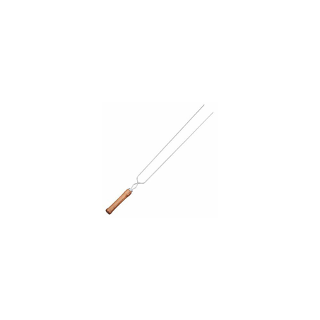 Espeto Mor Duplo Cromado 75Cm