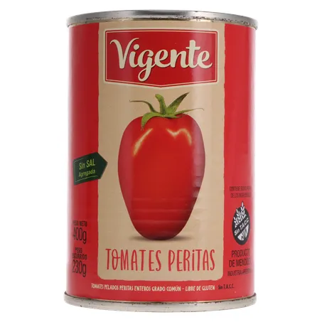 TOMATE PELADO IMPORTADO DA ARGENTINA VIGENTE LATA 230G