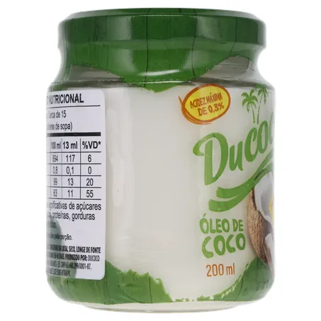 ÓLEO DE COCO DUCOCO EXTRA VIRGEM VIDRO 200ML 360-31