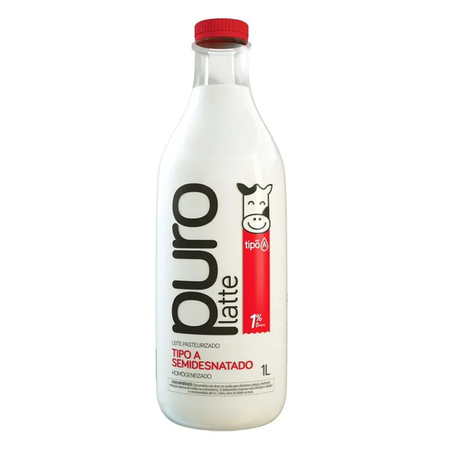 Leite purolatte semidesnatado tipo a 1l
