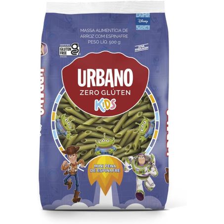 MASSA DE ARROZ KIDS MINI PENA COM ESPINAFRE 500G - URBANO
