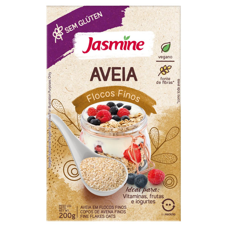 Aveia Jasmine 200g - Sem Glúten - Flocos Finos