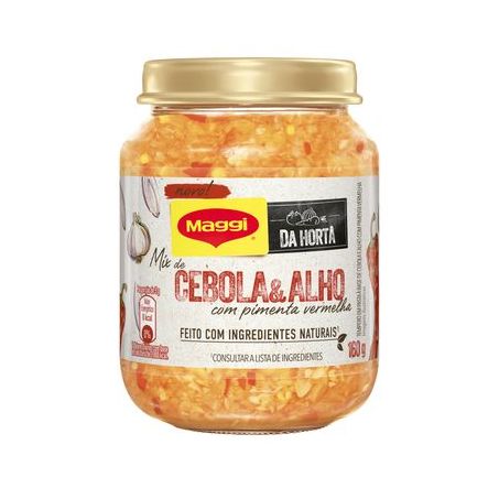 Tempero Pasta Cebola & Alho com Pimenta-vermelha Maggi Da Horta Vidro 160G