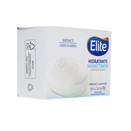 SABONETE EM BARRA ELITE HIDRATANTE CUIDADO SUAVE CAIXA 85G 360-31