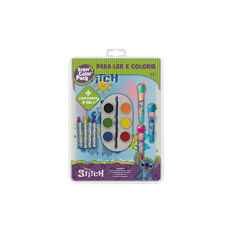 LIVRO DISNEY SUPER COLOR PACK STITCH DCL          