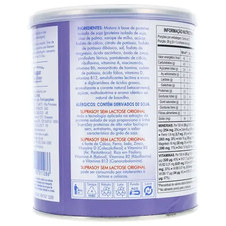 ALIMENTO SUPRA SOY SEM LACTOSE 300G 360-21