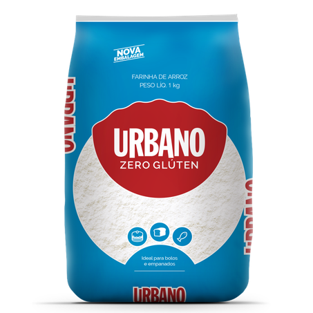 Farinha de arroz urbano fina zero glúten 1kg