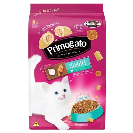 RAÇÃO PRIMOGATO 500G FILHOTES FRANGO E LEITE