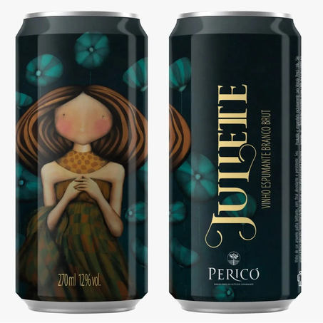 VINHO ESPUMANTE PERICO JULIETTE 270ML BRUT BRANCO LATA