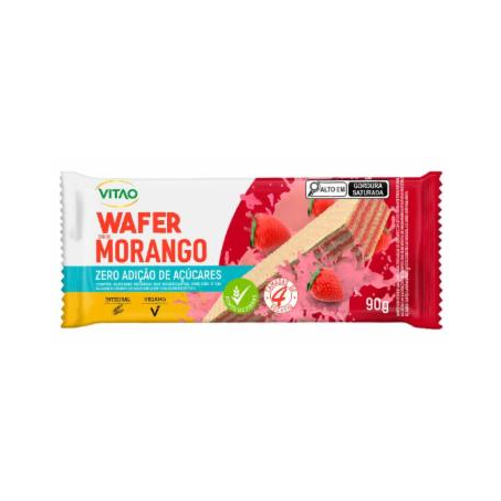 WAFER VITAO INTEGRAL ZERO 90G MORANGO 