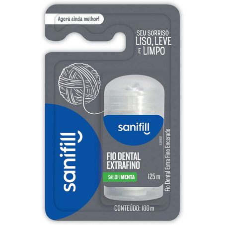 Fio dental extra fino sanifil 100m menta