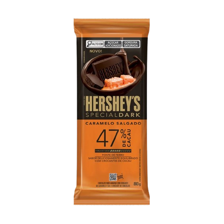 Chocolate Barra Hersheys Special Dark Meio Amargo 47% Cacau Caramelo Salgado 80g 
 