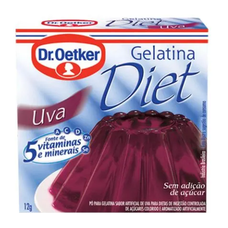 Gelatina em Pó Dr Oetker Diet Uva Caixa 12G