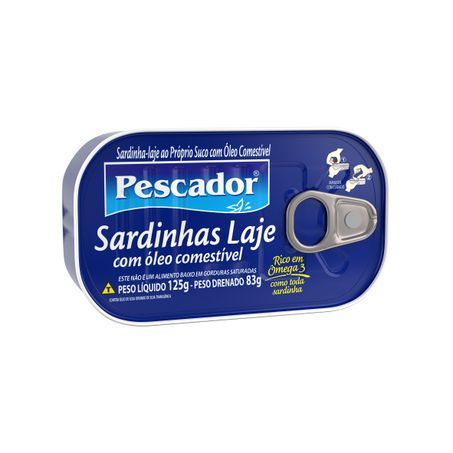 Sardinha pescador laje em óleo 125g