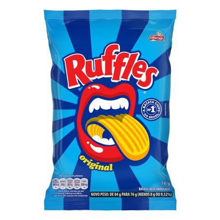 BATATA FRITA ONDULADA ORIGINAL ELMA CHIPS RUFFLES 76G