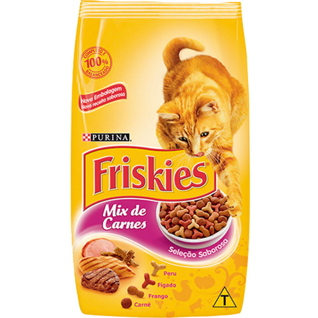 Ração para Gatos Adultos Friskies Mix de Carnes 1Kg